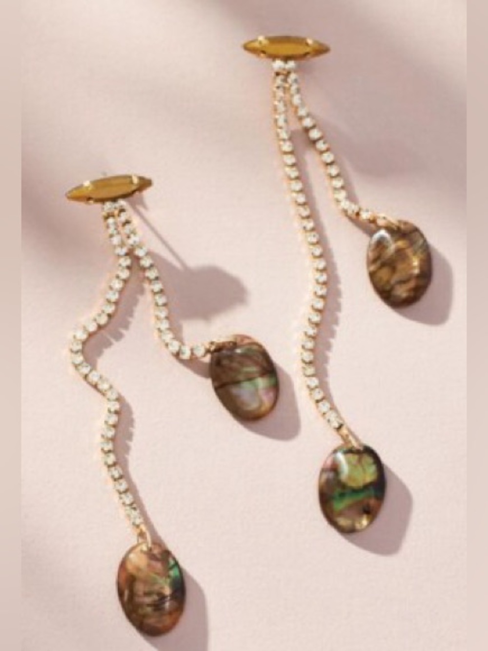 NWOT Anthropologie Moody Mystic Linear Drop Earrings